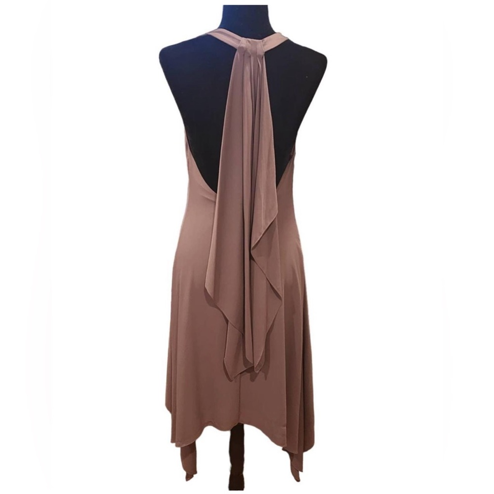 BCBGMaxAzria Brown Haylee Halter Dress